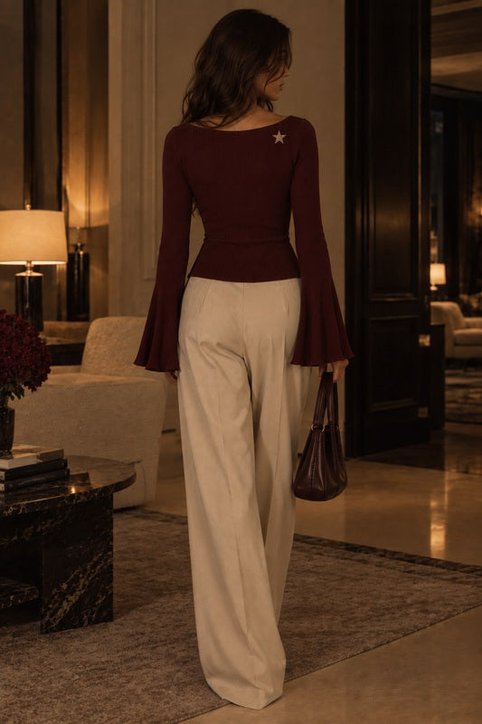 Tie-Front Knit Top